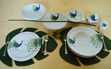 4 x Dinner plates Peacock - THE WILD SHOWCASE
