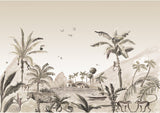 Wallpaper Jungle Landscape Sepia Jungle Landscape