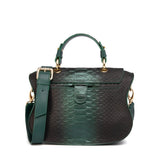 Audrey Couture: Designer Crossbody Bag in Green Snakeskin - THE WILD SHOWCASE