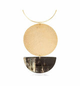 Fintan Handmade Brass Neckpiece with Ankole Cow Horn - THE WILD SHOWCASE