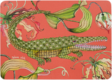 Flame Lily Croco Coral Pair (Hard Board Placemats ) - The Wild Showcase