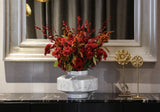 "GIROVAGO" WHITE MARBLE FLOWER VASE - THE WILD SHOWCASE