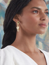 GREENGOLD PINEAPPLE QUARTZ EARRING - THE WILD SHOWCASE