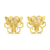 Honeycomb Bee Mother of Pearl Earrings - THE WILD SHOWCASE