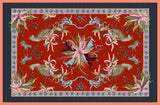 Leopard Lily Tablecloth in Royal Red - THE WILD SHOWCASE