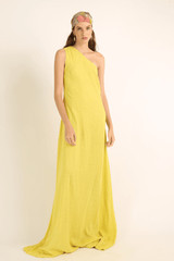 MARI-MARI LONG SHOULDER DRESS - THE WILD SHOWCASE