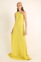 MARI-MARI LONG SHOULDER DRESS - THE WILD SHOWCASE