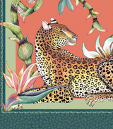 Monkey Paradise Tablecloth in Coral - THE WILD SHOWCASE