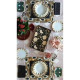 Porcelain Plate UZBEK GOLD 21'cm - THE WILD SHOWCASE