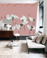 Wallpaper cranes pink Japanese Crane Dance - THE WILD SHOWCASE
