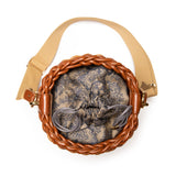 Woven Basket Bag: Designer Vegan Bag in Camel Brown - THE WILD SHOWCASE