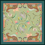 Monkey Paradise Square Tablecloth in Delta