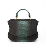Audrey Couture: Designer Crossbody Bag in Green Snakeskin - THE WILD SHOWCASE