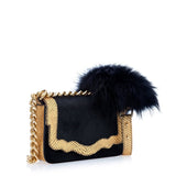 Audreyette Mini Novelty: Designer Crossbody in Black and Gold - THE WILD SHOWCASE