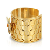 Bee Honeycomb Bracelet in Mother of Pearl - THE WILD SHOWCASE