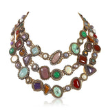 Byzantine 3 Tier Necklace Earring Set - THE WILD SHOWCASE