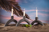 WISHBONE LAVA STONE CANDLE HOLDER - THE WILD SHOWCASE