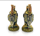 Elephant and Leopard Candle Holders - THE WILD SHOWCASE