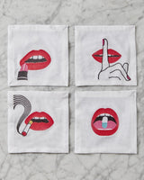 LIPS COCKTAIL NAPKINS - THE WILD SHOWCASE