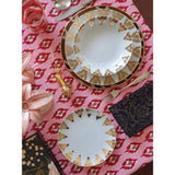 Porcelain Plate UZBEK GOLD 21'cm - THE WILD SHOWCASE