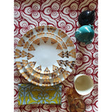 Porcelain Plate UZBEK GOLD 27'cm - THE WILD SHOWCASE