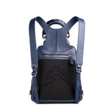 Racer Snake Mini: Women's Designer Backpack in Midnight Blue Leather - THE WILD SHOWCASE