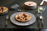 SET RED TRAVERTINE PLATES